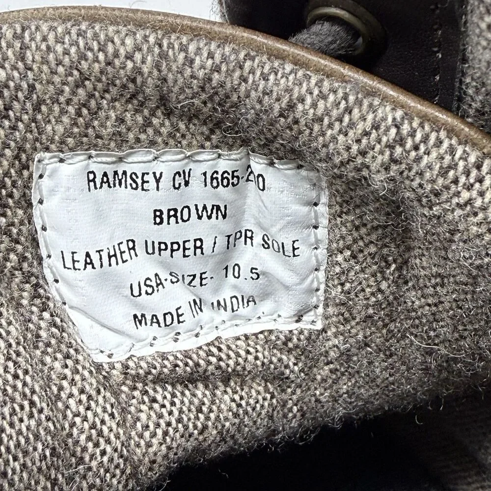 Outpost Makers Ramsey Chukka Boots Mens 10.5 Brown Leather Tweed Cap Toe